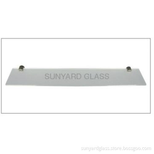 Super-white tempered glass shelf